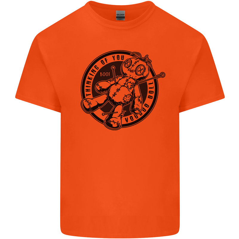 Thinking of You Voodoo Doll Mens Cotton T-Shirt Tee Top Orange