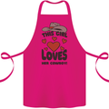 This Girl Loves Her Cowboy Cotton Apron 100% Organic Pink