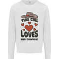 This Girl Loves Her Cowboy Kids Sweatshirt Jumper White