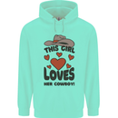 This Girl Loves Her Cowboy Mens 80% Cotton Hoodie Peppermint
