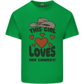 This Girl Loves Her Cowboy Mens Cotton T-Shirt Tee Top Irish Green