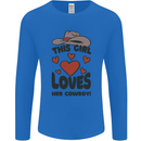This Girl Loves Her Cowboy Mens Long Sleeve T-Shirt Royal Blue