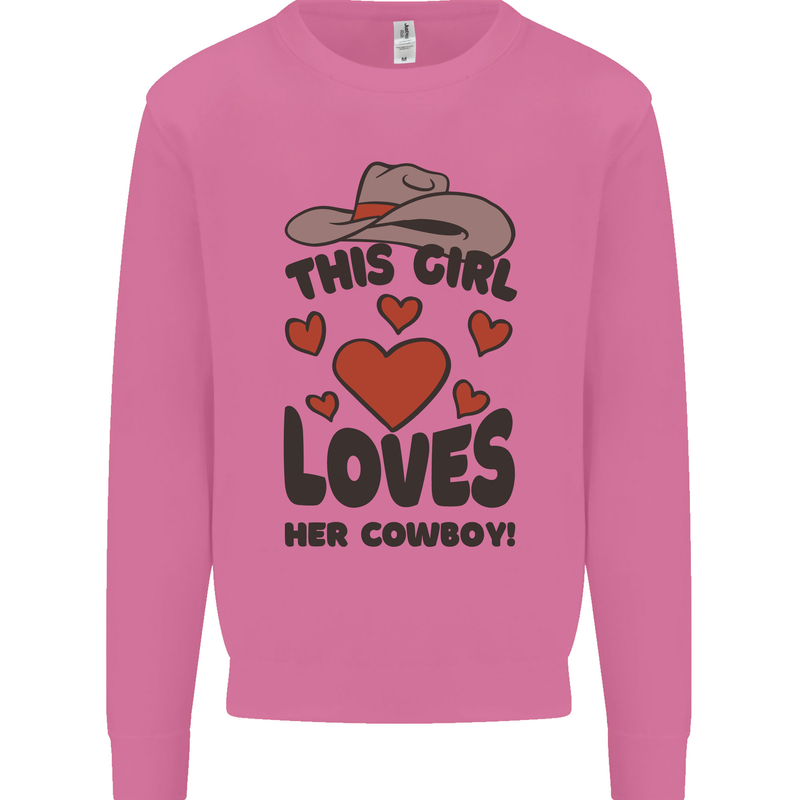 This Girl Loves Her Cowboy Mens Sweatshirt Jumper Azalea