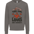 This Girl Loves Her Cowboy Mens Sweatshirt Jumper Charcoal