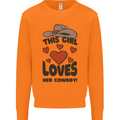 This Girl Loves Her Cowboy Mens Sweatshirt Jumper Orange