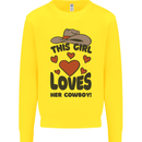 This Girl Loves Her Cowboy Mens Sweatshirt Jumper Yellow