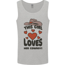 This Girl Loves Her Cowboy Mens Vest Tank Top Sports Grey