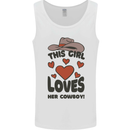 This Girl Loves Her Cowboy Mens Vest Tank Top White