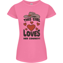 This Girl Loves Her Cowboy Womens Petite Cut T-Shirt Azalea