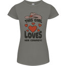 This Girl Loves Her Cowboy Womens Petite Cut T-Shirt Charcoal