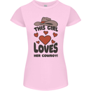 This Girl Loves Her Cowboy Womens Petite Cut T-Shirt Light Pink