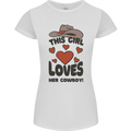 This Girl Loves Her Cowboy Womens Petite Cut T-Shirt White