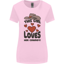This Girl Loves Her Cowboy Womens Wider Cut T-Shirt Light Pink