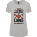 This Girl Loves Her Cowboy Womens Wider Cut T-Shirt Sports Grey