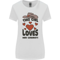 This Girl Loves Her Cowboy Womens Wider Cut T-Shirt White