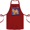 This Guy Loves His Chow Chow Dog Cotton Apron 100% Organic Maroon