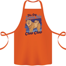 This Guy Loves His Chow Chow Dog Cotton Apron 100% Organic Orange