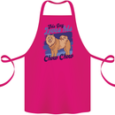 This Guy Loves His Chow Chow Dog Cotton Apron 100% Organic Pink