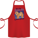 This Guy Loves His Chow Chow Dog Cotton Apron 100% Organic Red