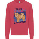 This Guy Loves His Chow Chow Dog Kids Sweatshirt Jumper Heliconia