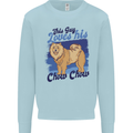 This Guy Loves His Chow Chow Dog Kids Sweatshirt Jumper Light Blue