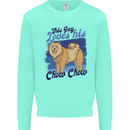 This Guy Loves His Chow Chow Dog Kids Sweatshirt Jumper Peppermint