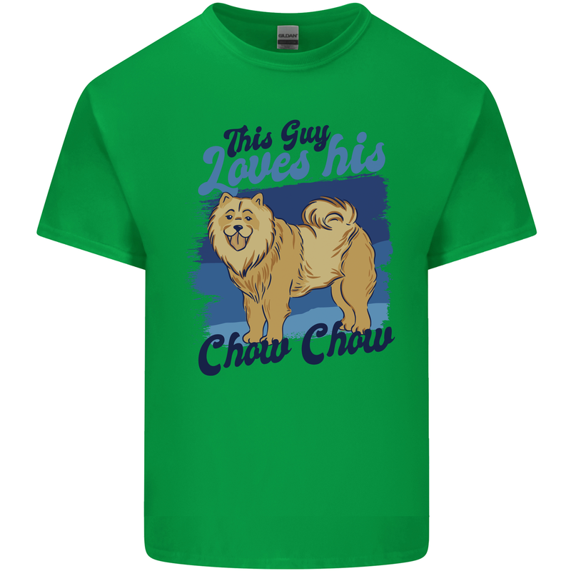 This Guy Loves His Chow Chow Dog Kids T-Shirt Childrens Irish Green