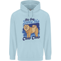 This Guy Loves His Chow Chow Dog Mens 80% Cotton Hoodie Light Blue
