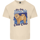 This Guy Loves His Chow Chow Dog Mens Cotton T-Shirt Tee Top Natural