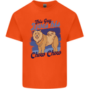 This Guy Loves His Chow Chow Dog Mens Cotton T-Shirt Tee Top Orange