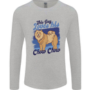 This Guy Loves His Chow Chow Dog Mens Long Sleeve T-Shirt Sports Grey