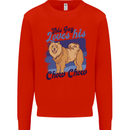This Guy Loves His Chow Chow Dog Mens Sweatshirt Jumper Bright Red