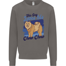 This Guy Loves His Chow Chow Dog Mens Sweatshirt Jumper Charcoal