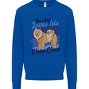 This Guy Loves His Chow Chow Dog Mens Sweatshirt Jumper Royal Blue