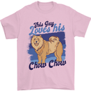 This Guy Loves His Chow Chow Dog Mens T-Shirt 100% Cotton Light Pink