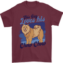 This Guy Loves His Chow Chow Dog Mens T-Shirt 100% Cotton Maroon