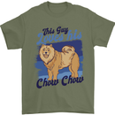 This Guy Loves His Chow Chow Dog Mens T-Shirt 100% Cotton Military Green