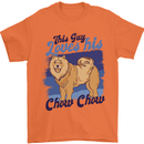 This Guy Loves His Chow Chow Dog Mens T-Shirt 100% Cotton Orange