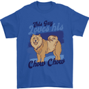 This Guy Loves His Chow Chow Dog Mens T-Shirt 100% Cotton Royal Blue