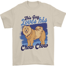 This Guy Loves His Chow Chow Dog Mens T-Shirt 100% Cotton Sand