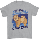 This Guy Loves His Chow Chow Dog Mens T-Shirt 100% Cotton Sports Grey