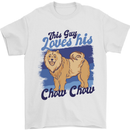 This Guy Loves His Chow Chow Dog Mens T-Shirt 100% Cotton White