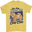 This Guy Loves His Chow Chow Dog Mens T-Shirt 100% Cotton Yellow