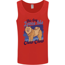 This Guy Loves His Chow Chow Dog Mens Vest Tank Top Red
