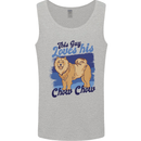 This Guy Loves His Chow Chow Dog Mens Vest Tank Top Sports Grey