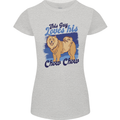 This Guy Loves His Chow Chow Dog Womens Petite Cut T-Shirt Sports Grey