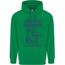 This Princess Wears Ice Skates Skater Childrens Kids Hoodie Irish Green