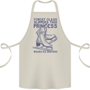 This Princess Wears Ice Skates Skater Cotton Apron 100% Organic Natural