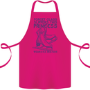 This Princess Wears Ice Skates Skater Cotton Apron 100% Organic Pink