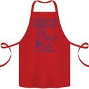 This Princess Wears Ice Skates Skater Cotton Apron 100% Organic Red